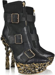 Alexander-McQueen-Gold-Floral-Engraved-Buckle-Leather-Boots-Pair-1